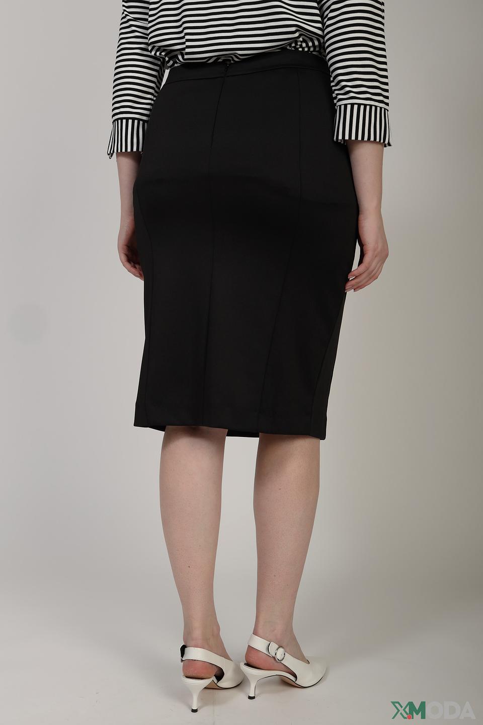 Юбка Just Valeri с пуговицами чёрная