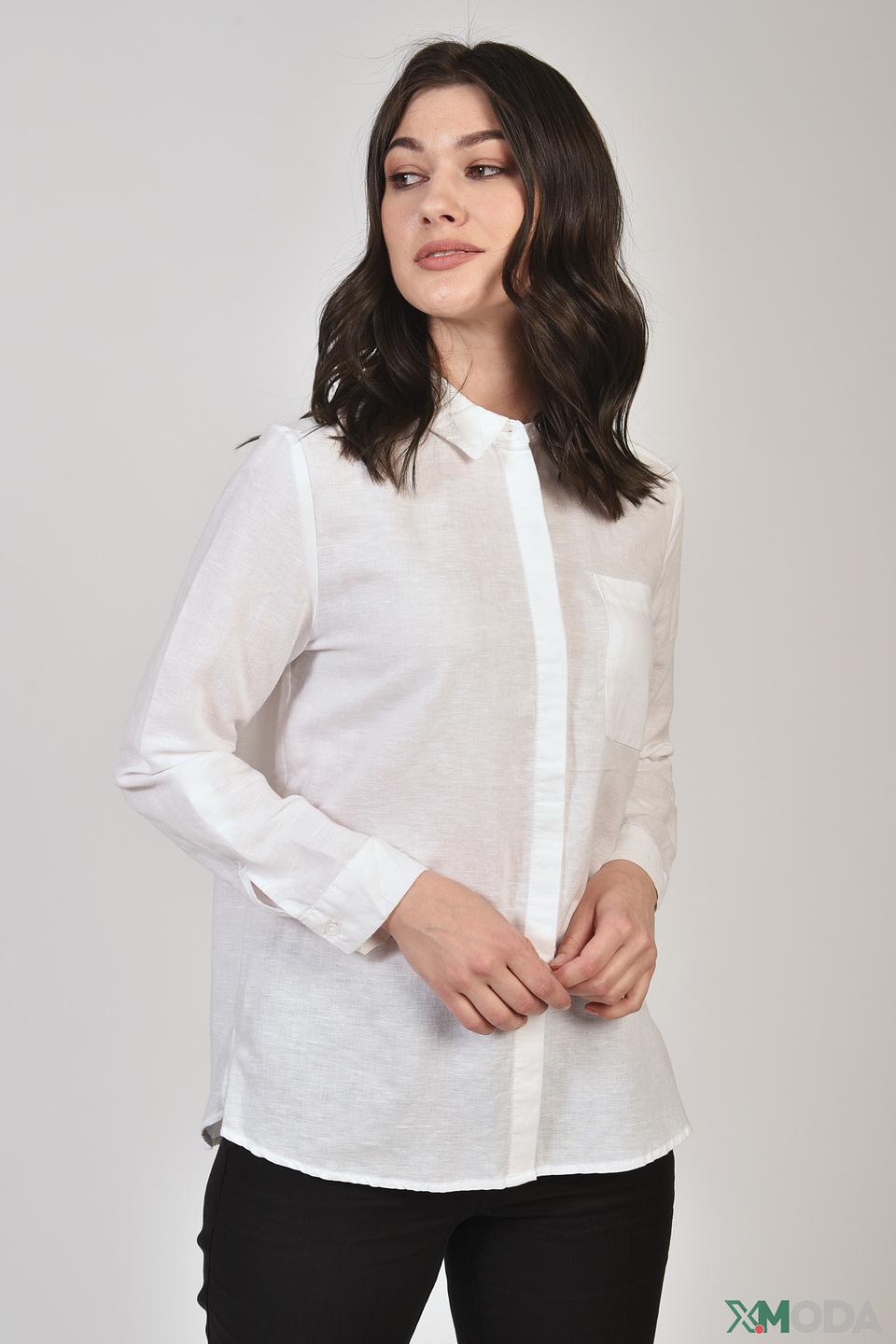 Блуза Via Appia из льна белая