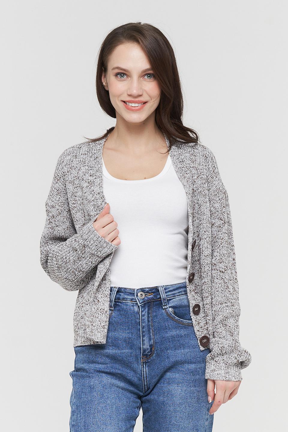 Кардиган VAY вязаный меланж