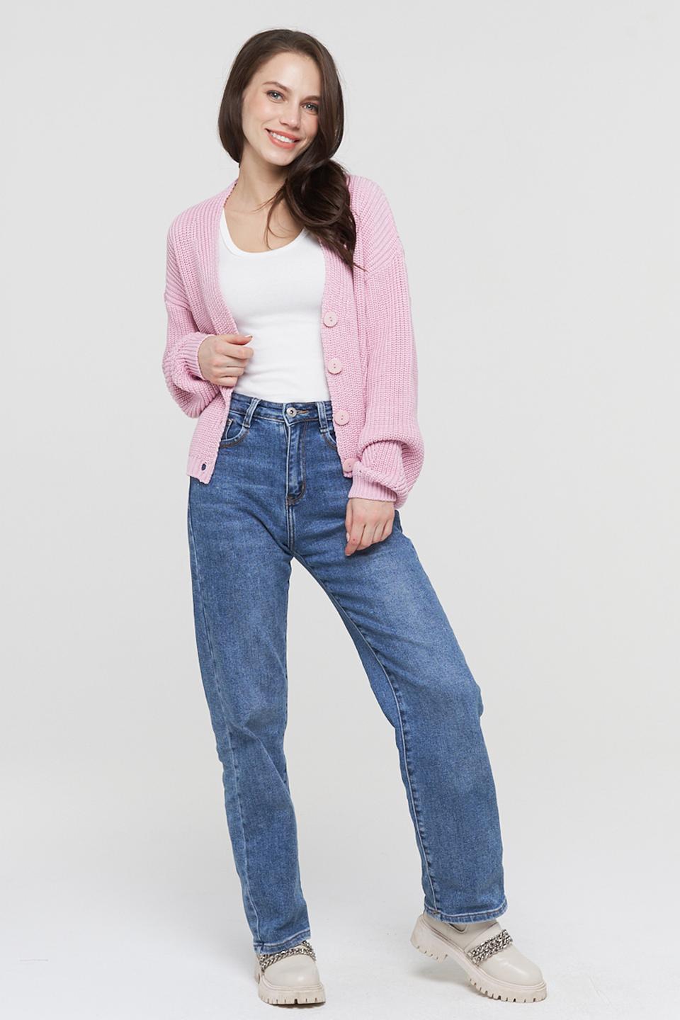Кардиган BE YOU с пуговицами розовый