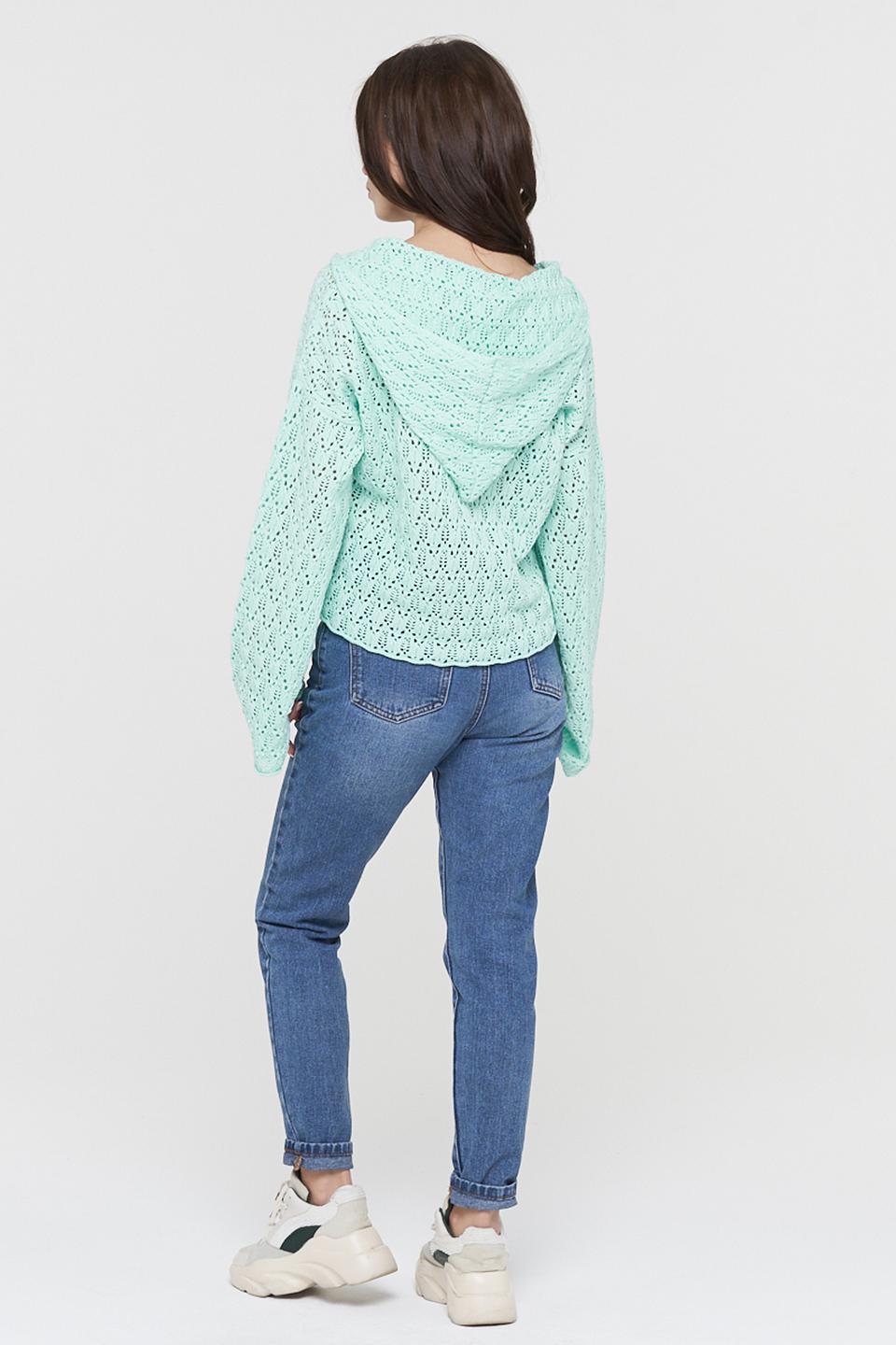 Джемпер Be You ажурный мятный