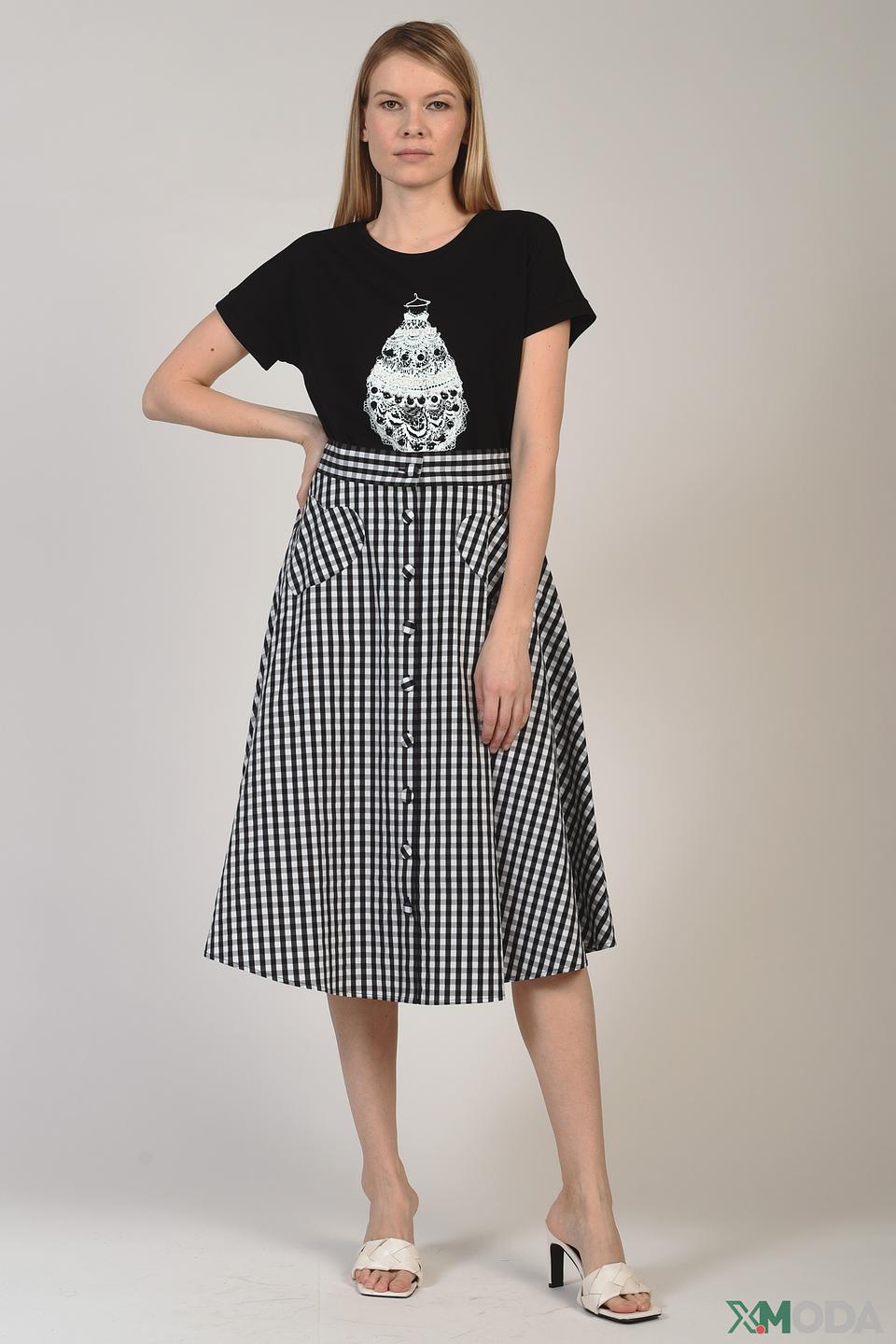 Футболка Leo & Ugo с принтом чёрная