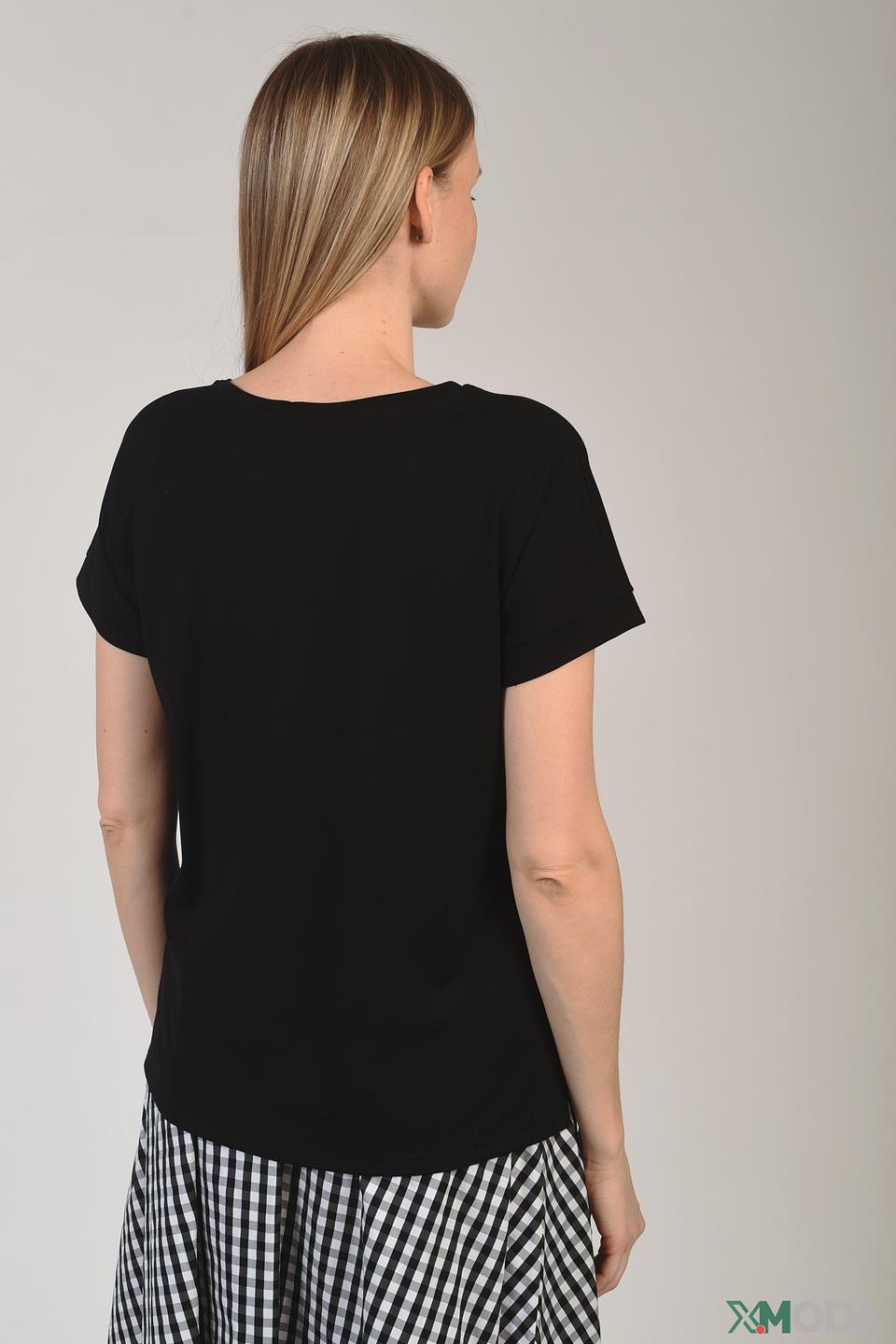 Футболка Leo & Ugo с принтом чёрная