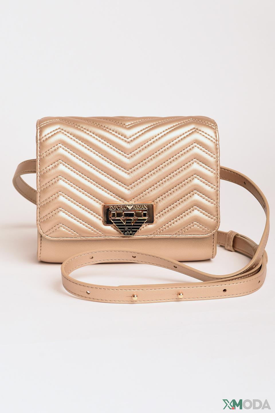 Сумка Emporio Armani стеганая золотистая