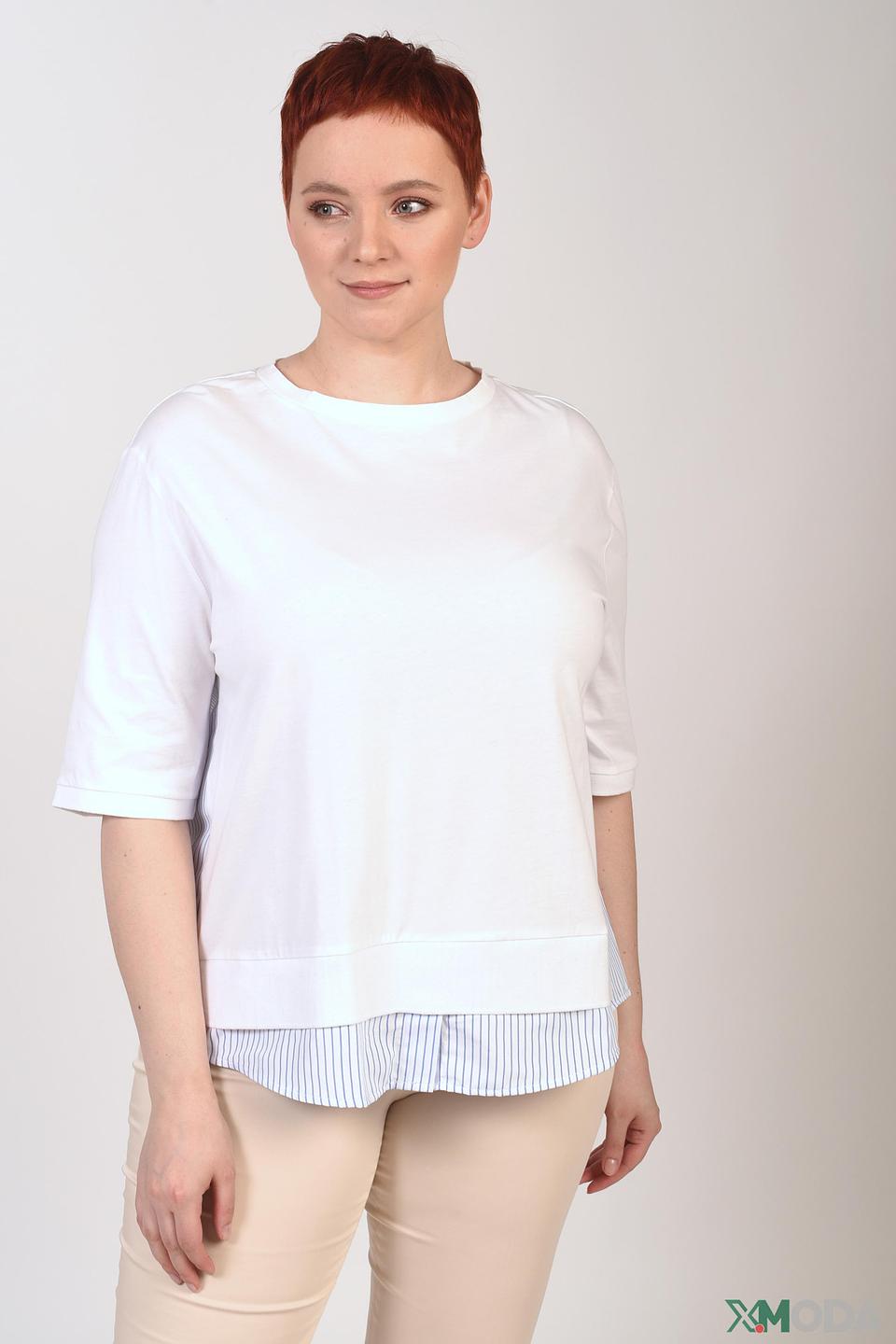 Футболка Pezzo с вставкой в полоску