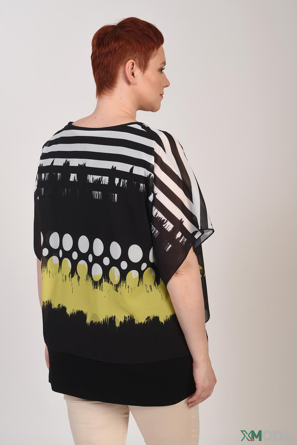 Блуза Doris Streich с принтом чёрный