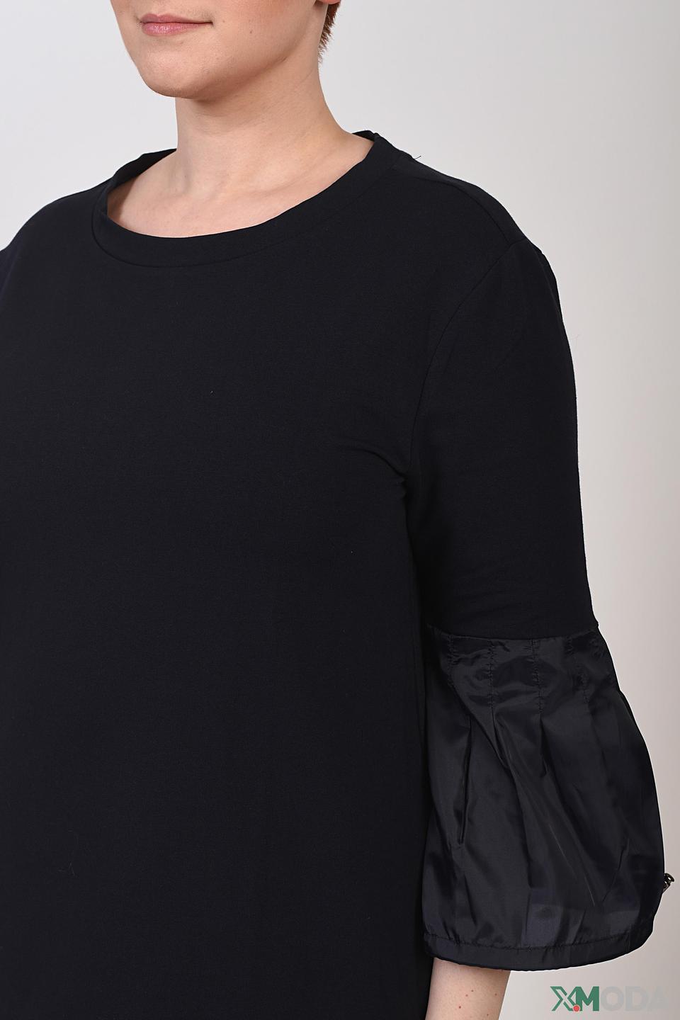 Платье Pezzo чёрное с рукавами-фонариками