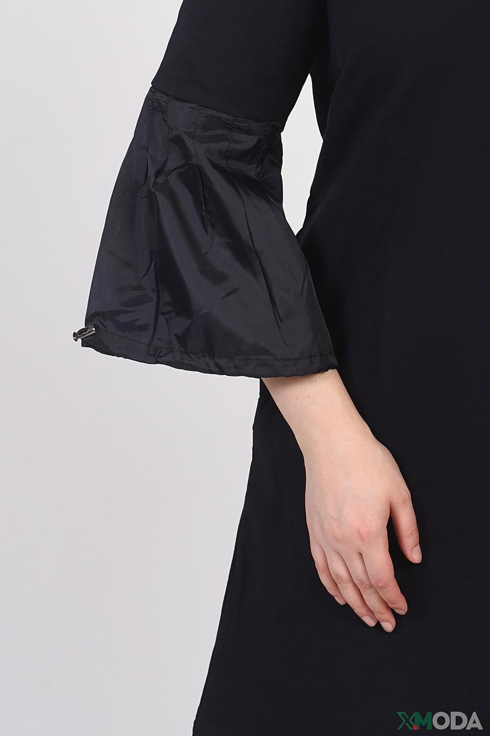 Платье Pezzo чёрное с рукавами-фонариками