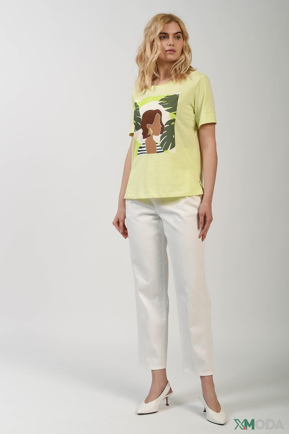 Футболка Comma с принтом лайм
