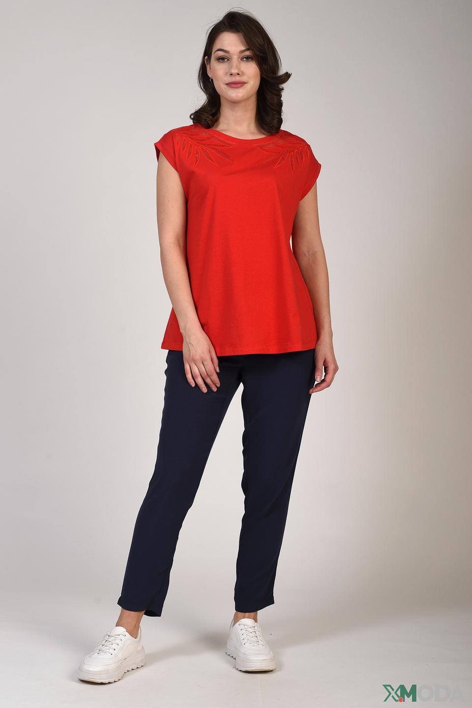 Футболка Pezzo с вышивкой красный