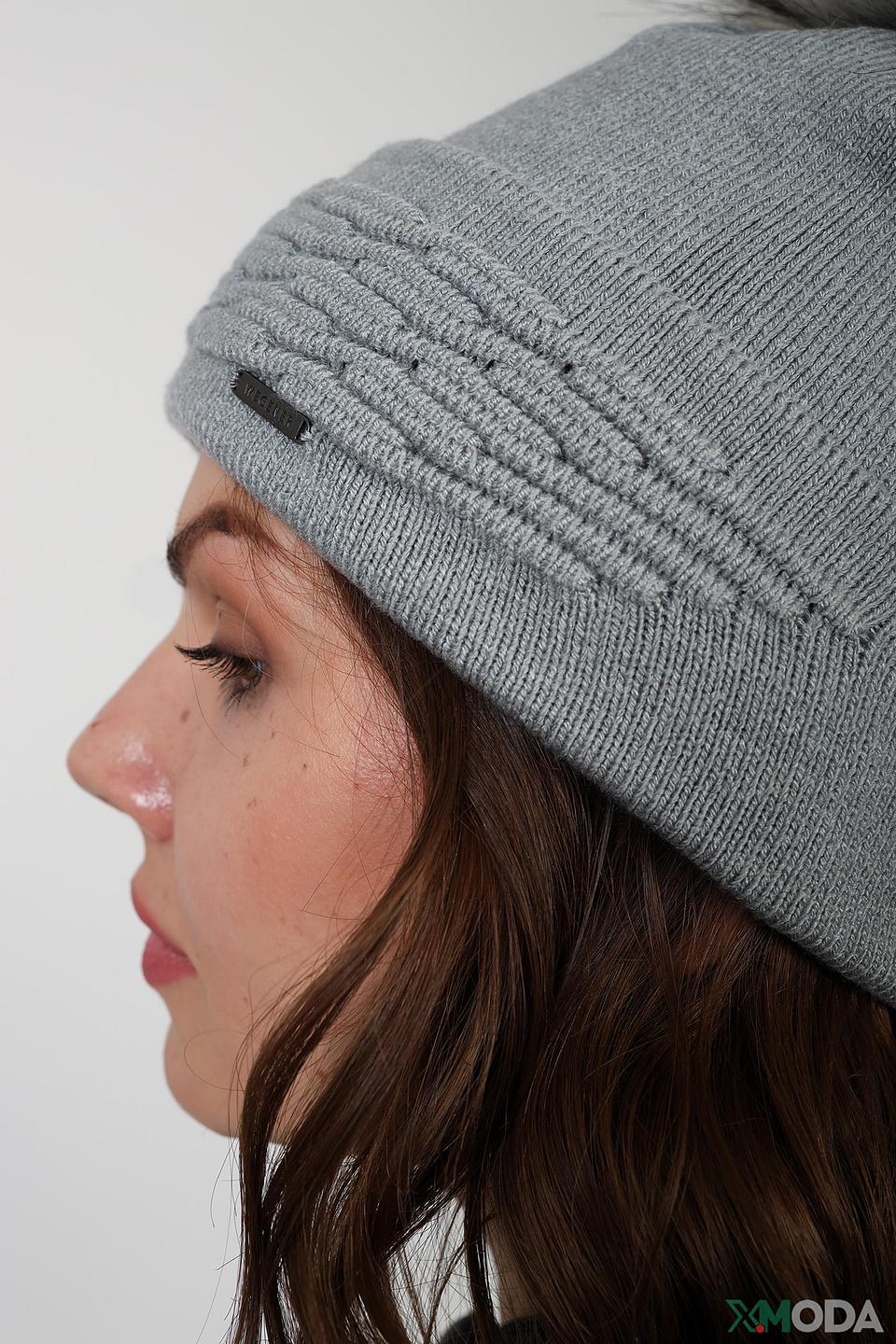Шапка Wegener с помпоном серая