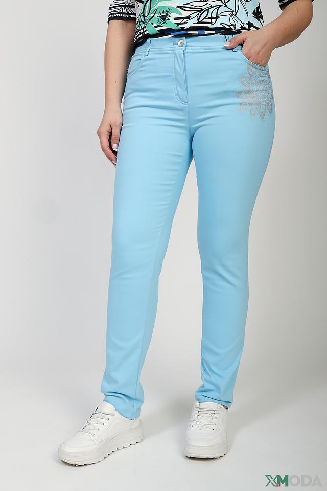 Брюки Eugen Klein с вышивкой голубые