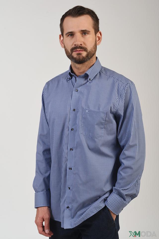 Рубашка Casa Moda в клетку синяя