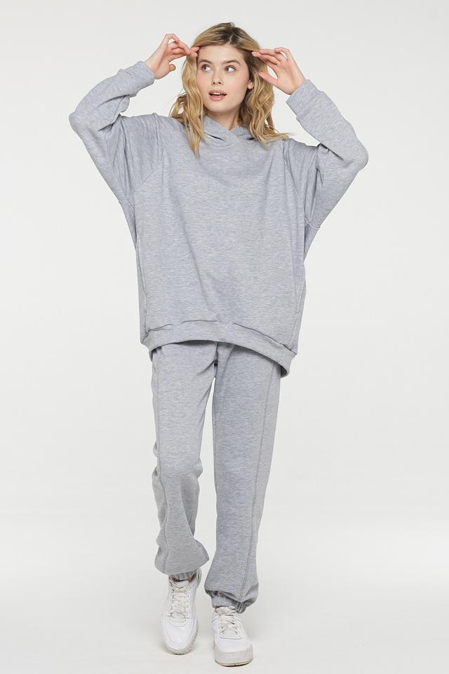 Толстовка VAY меланж серая