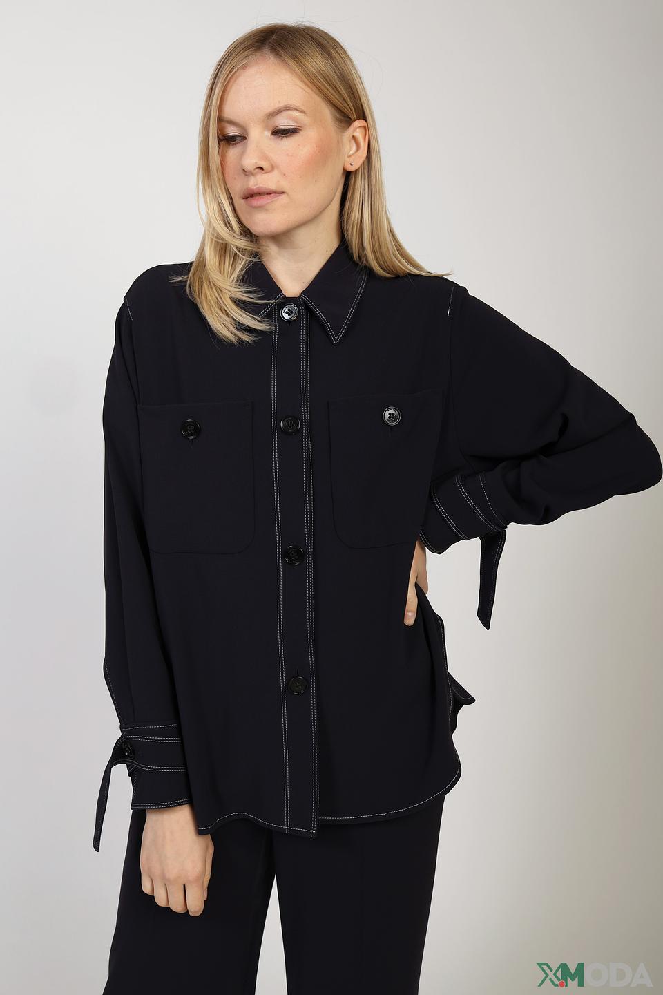 Жакет Marc Cain с контрастной отделкой чёрный