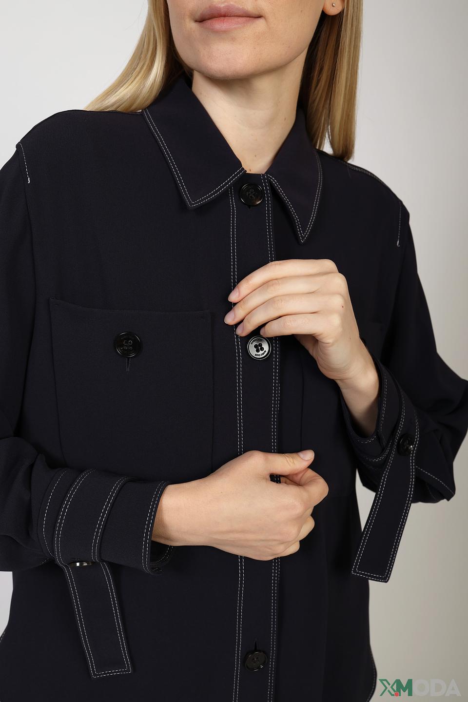 Жакет Marc Cain с контрастной отделкой чёрный