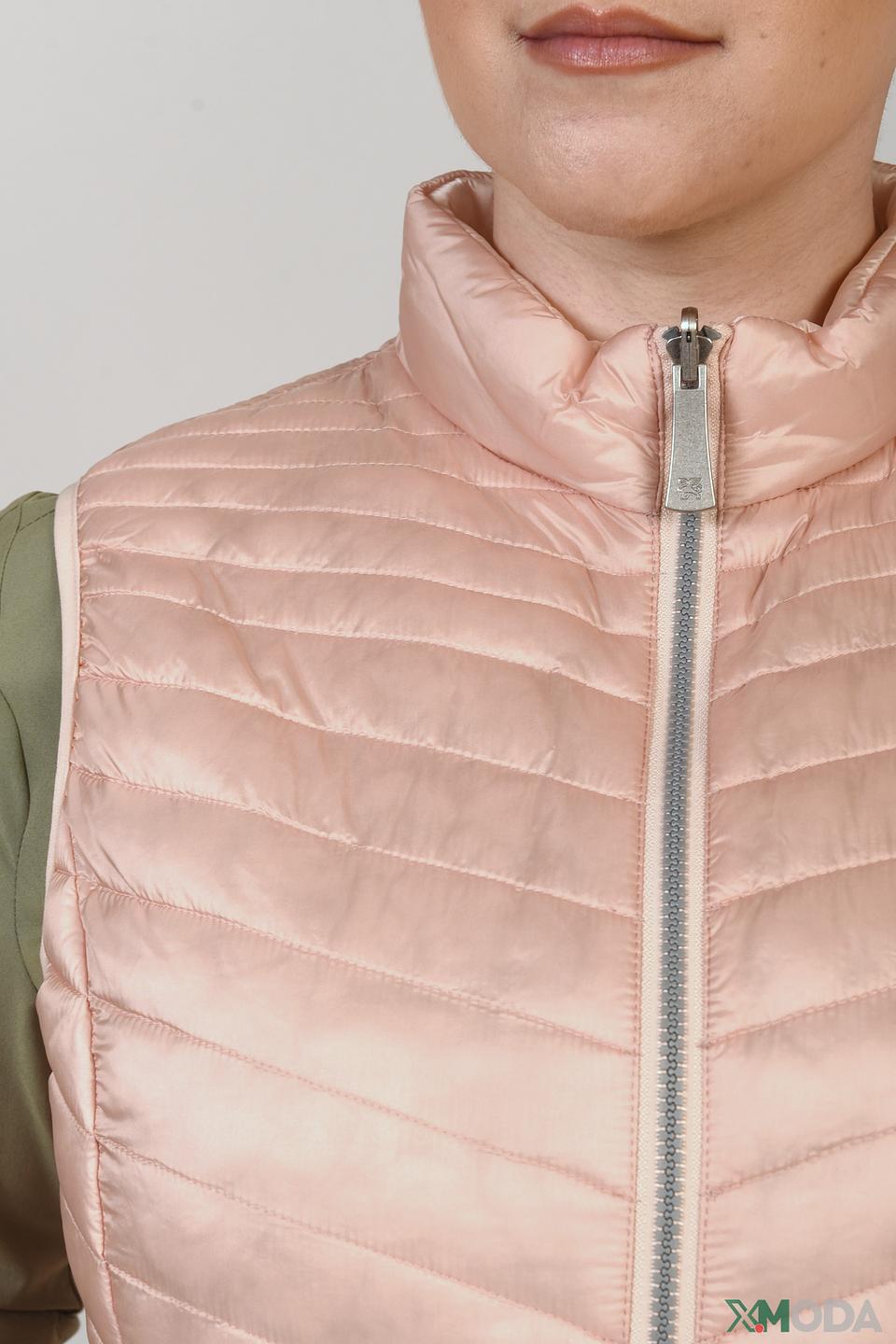 Жилет Lebek стеганый пудровый