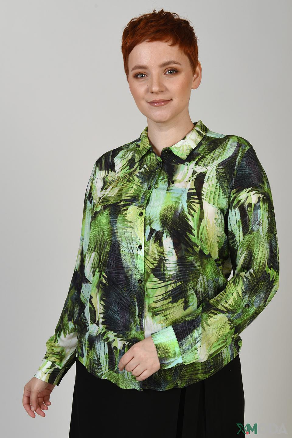 Рубашка Via Appia с тропическим принтом