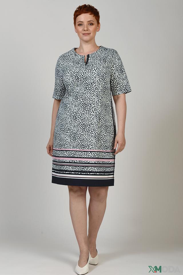 Платье Frank Walder с принтом и полосками