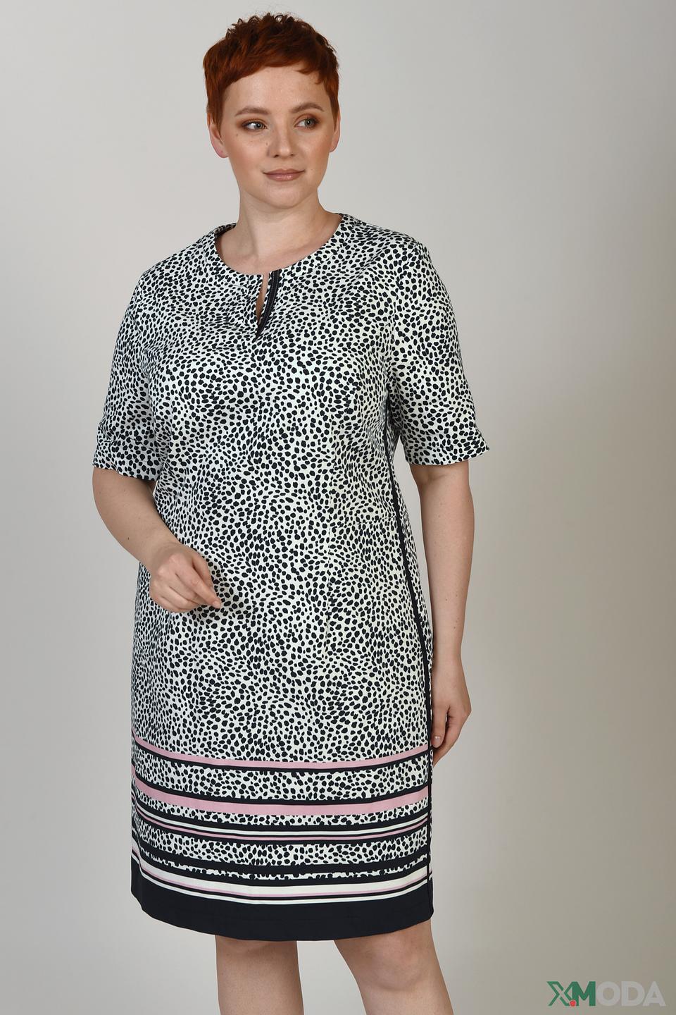 Платье Frank Walder с принтом и полосками