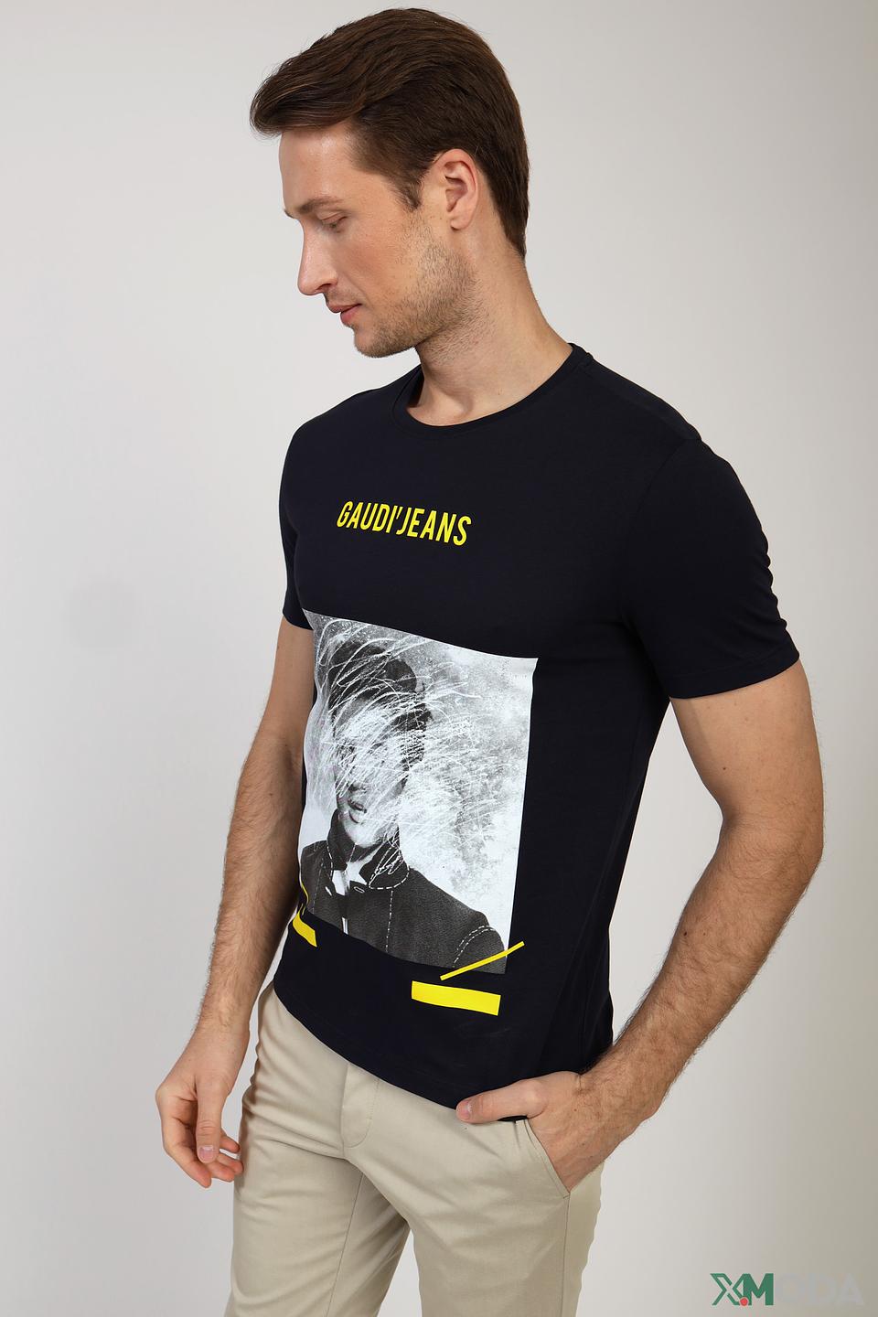 Футболка Gaudi Jeans с принтом чёрная