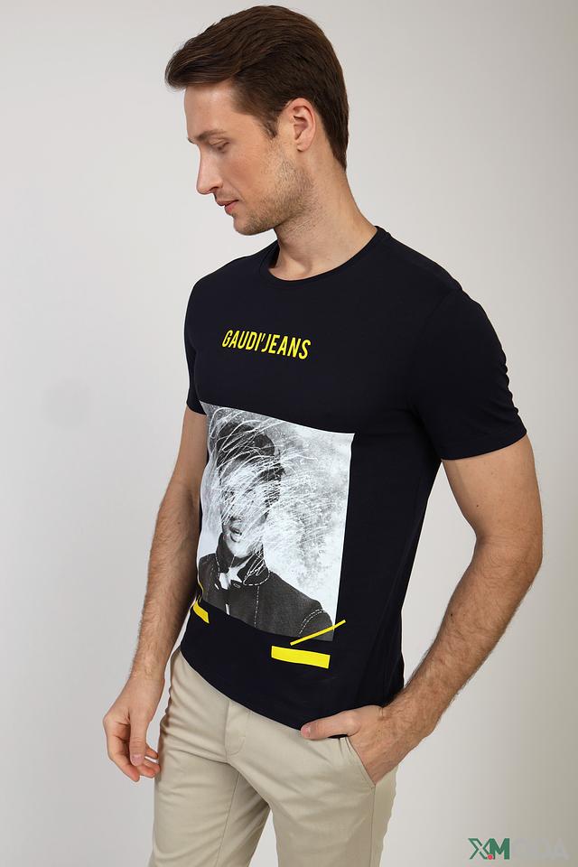 Футболка Gaudi Jeans с принтом чёрная