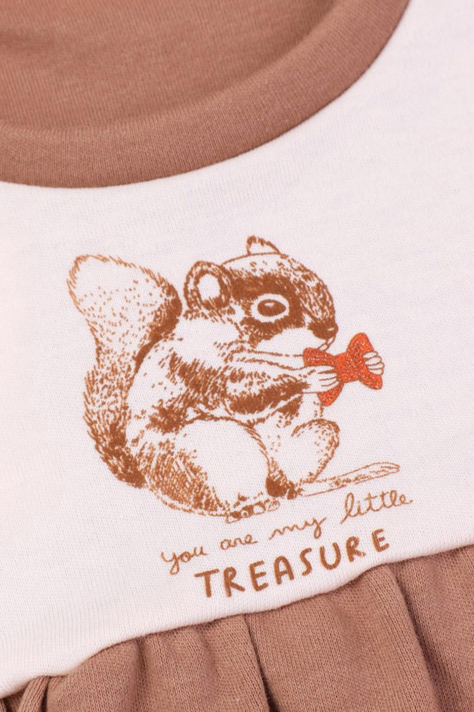 Платье КотМарКот с белкой коричневое