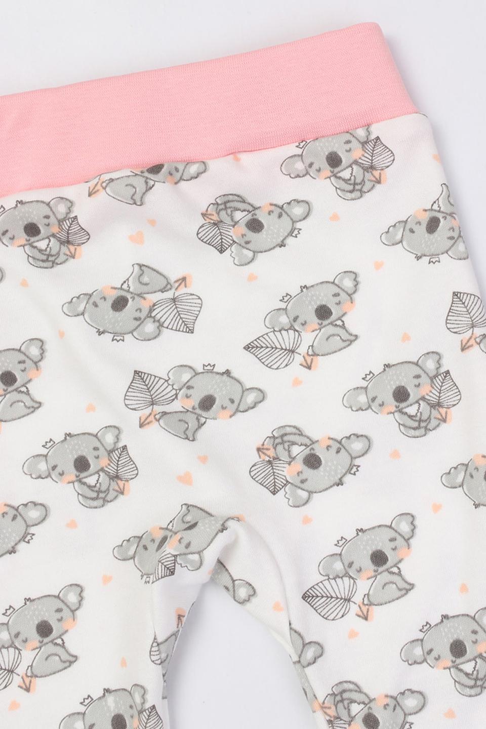 Брюки КотМарКот с коалами молочные