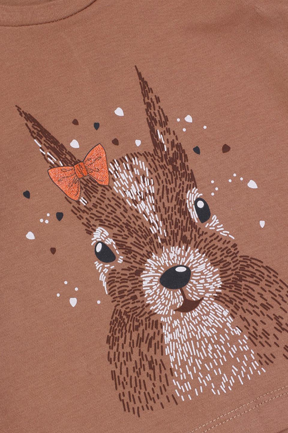 Футболка КотМарКот с белкой коричневая
