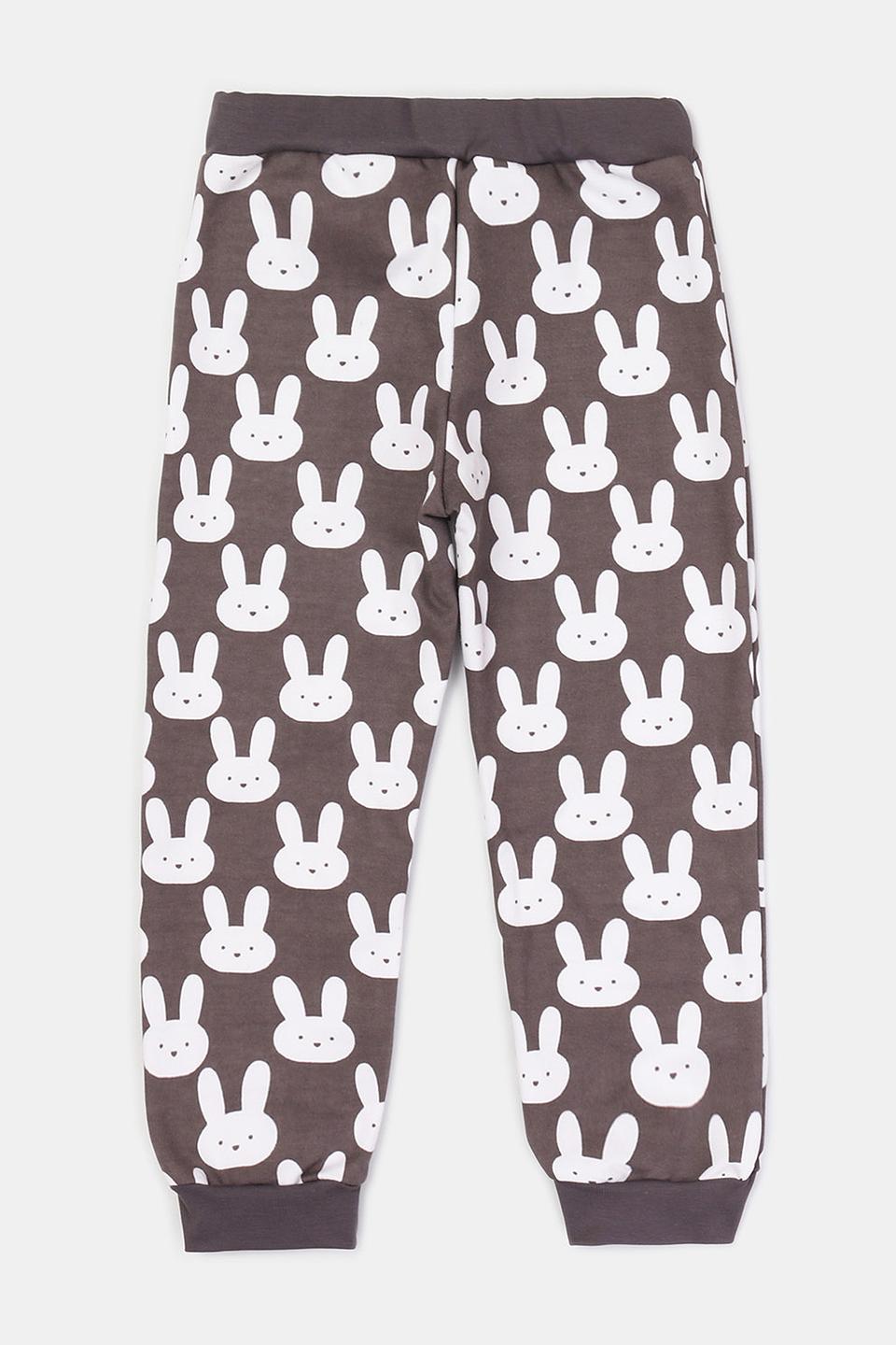 Джинсы КотМарКот с зайчиками серые