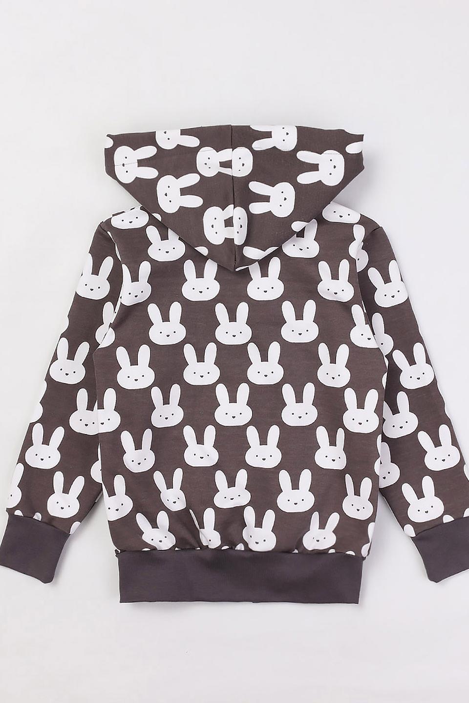 Джемпер КотМарКот с зайчиками серый