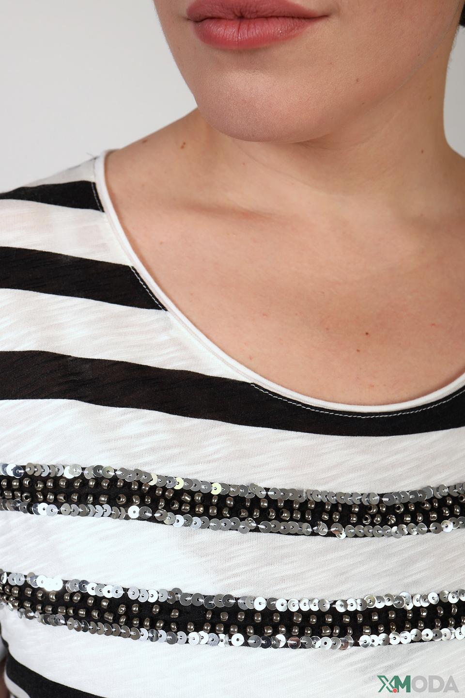 Футболка Tuzzi в полоску с пайетками