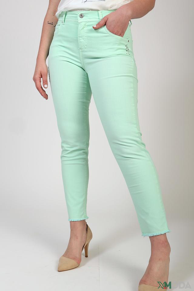 Джинсы Angels мятные с декором