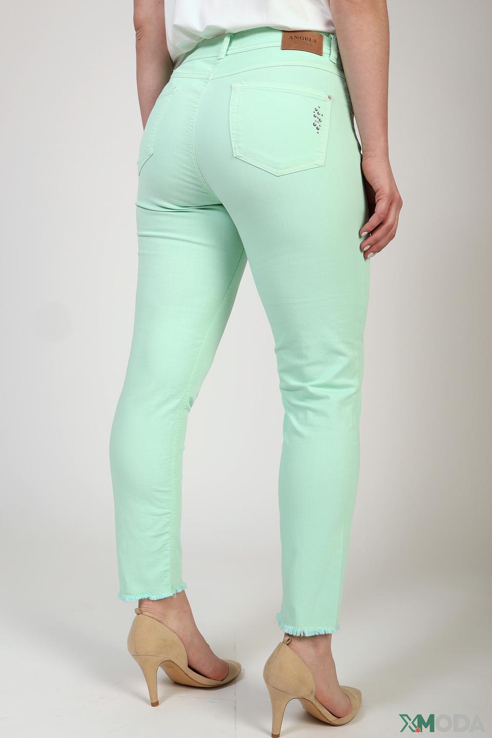 Джинсы Angels мятные с декором