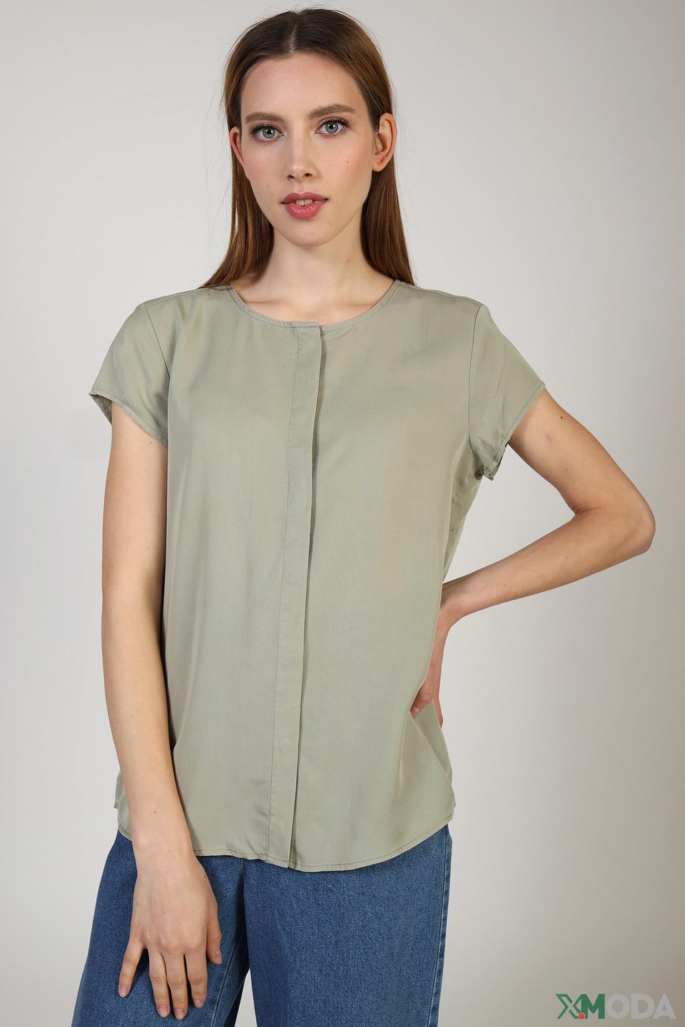 Блуза Tom Tailor оливковая