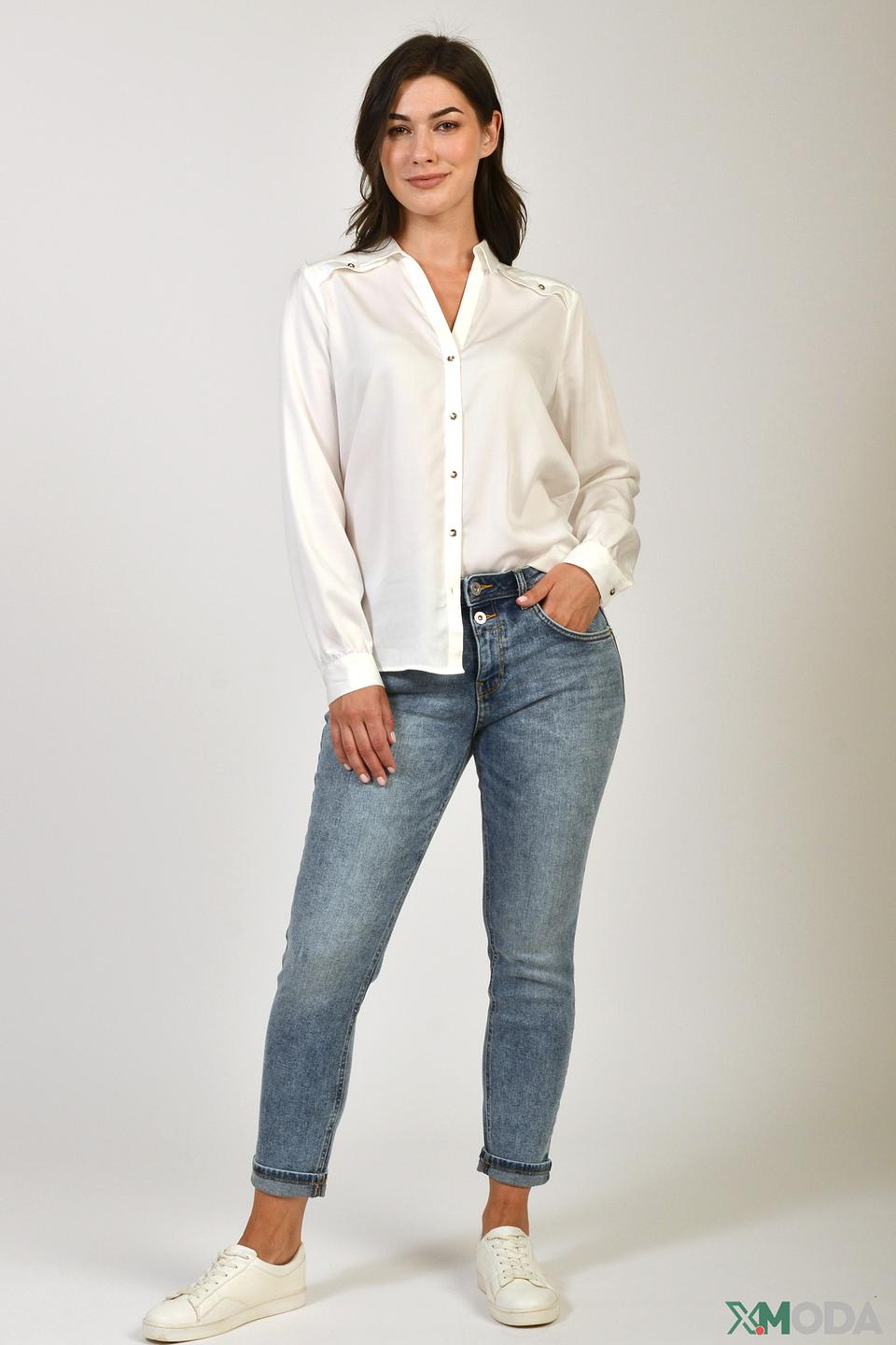 Блуза Comma из лиоцела белая