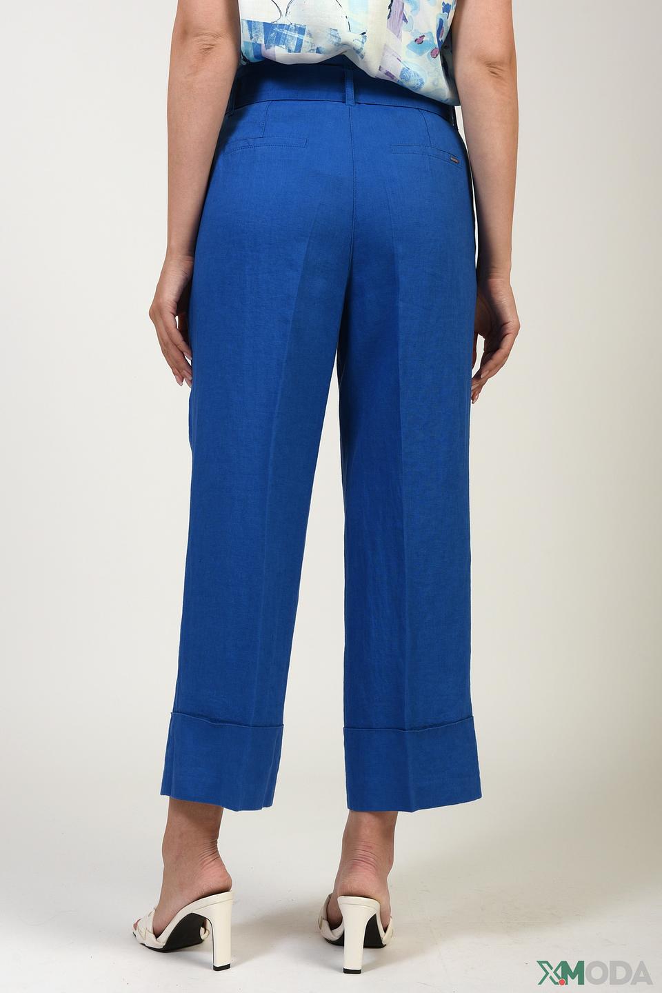 Брюки Taifun лен прямые синие