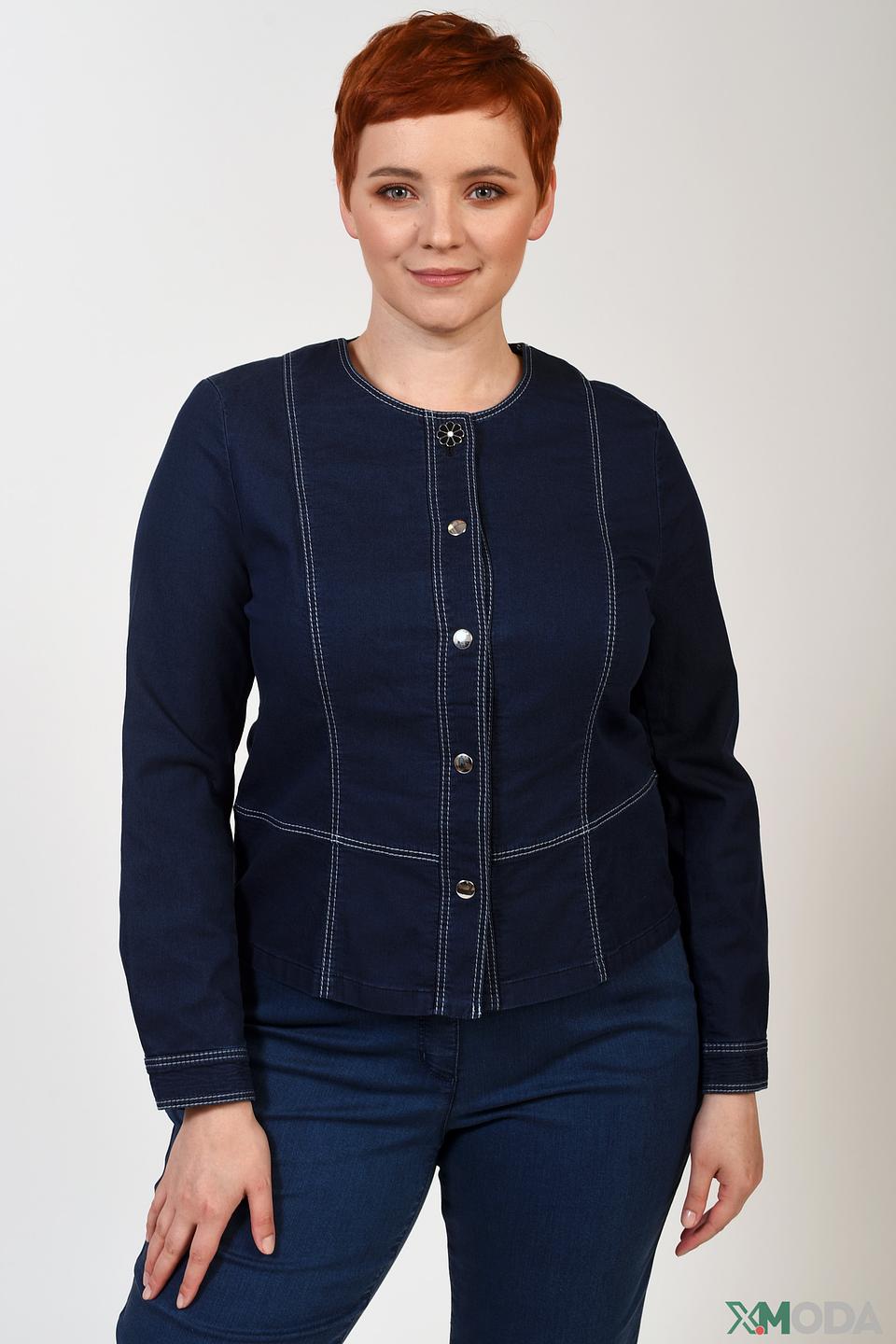 Жакет Frank Walder с контрастной отделкой синий