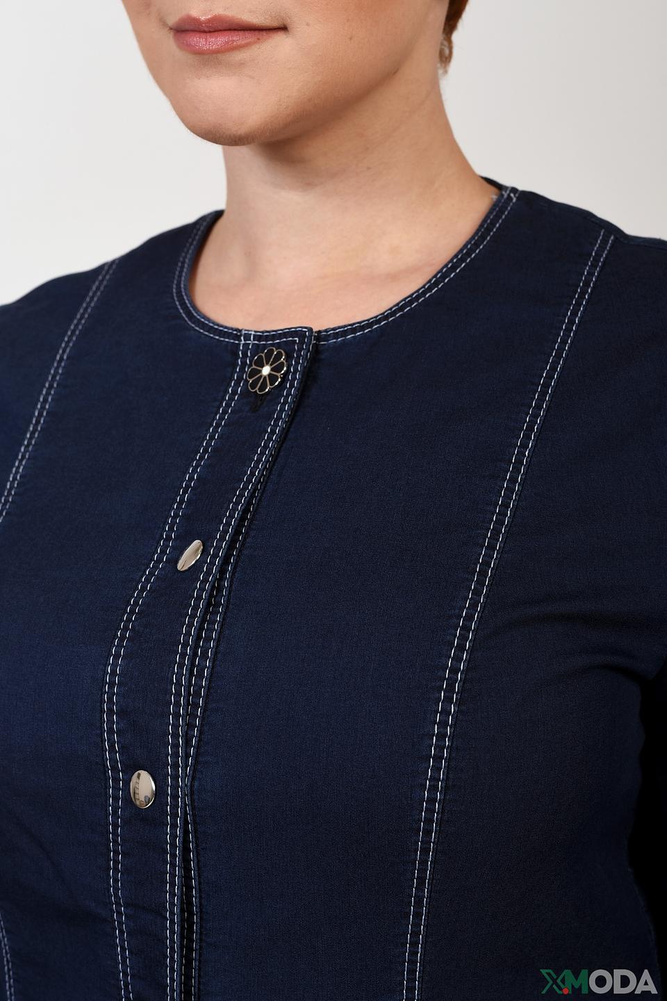 Жакет Frank Walder с контрастной отделкой синий