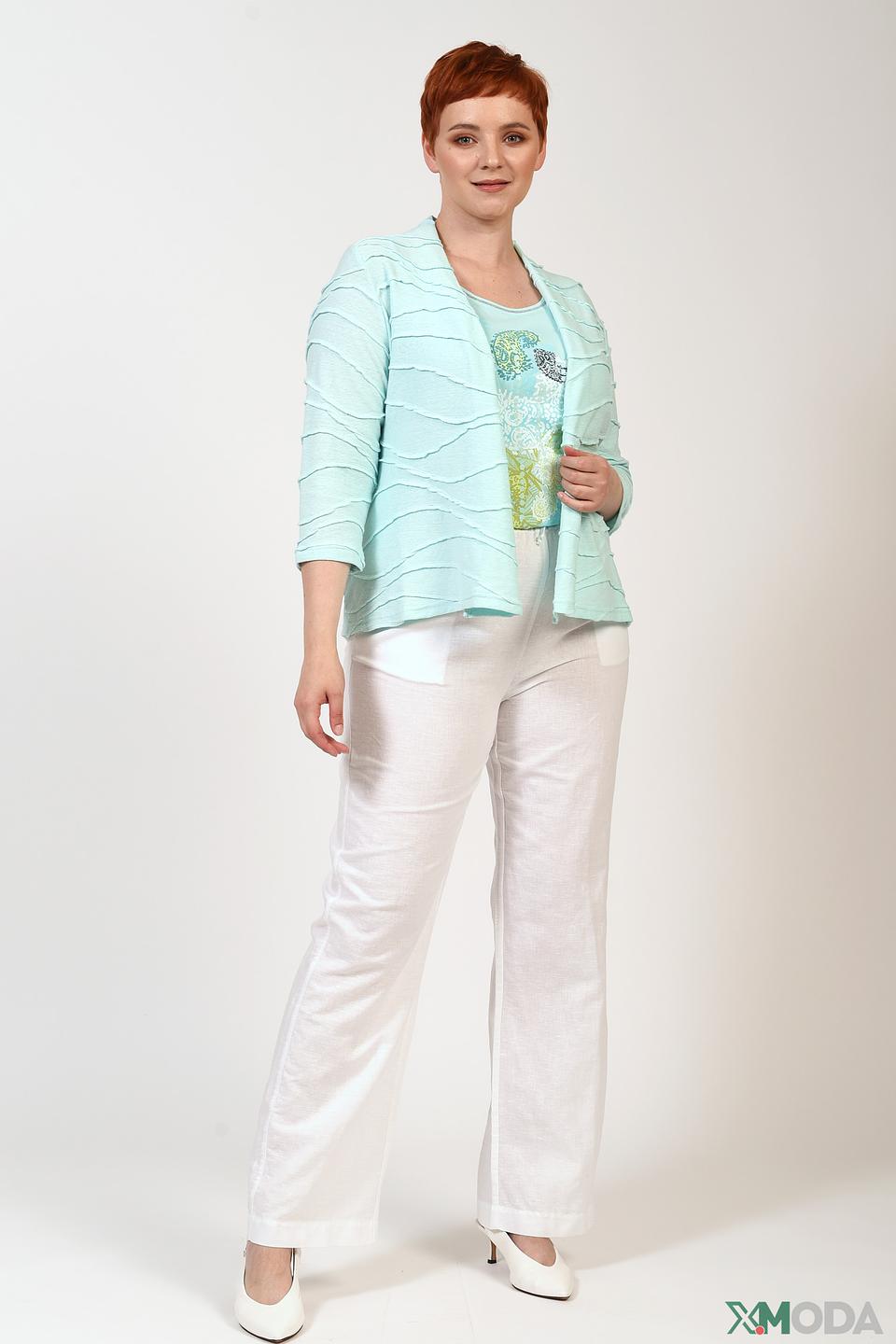 Жакет Lebek мятный с воланами