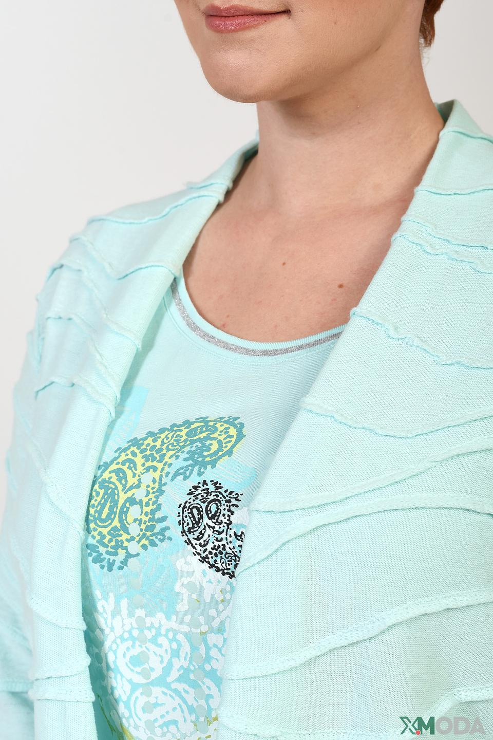 Жакет Lebek мятный с воланами