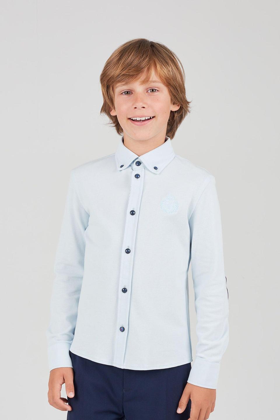 Рубашка Choupette с накладными карманами голубой