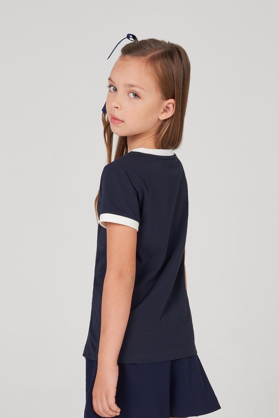 Футболка Choupette с бантом тёмно-синяя