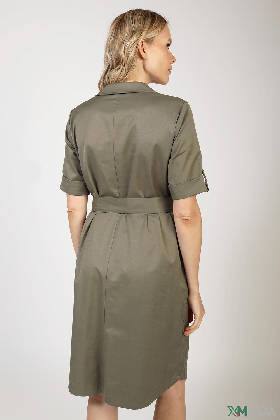 Платье Betty Barclay хаки с воротником