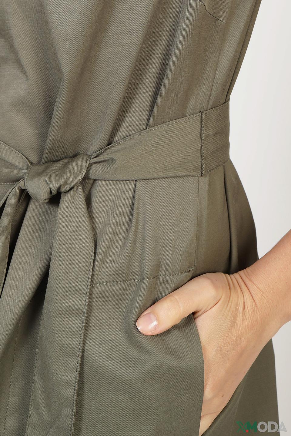 Платье Betty Barclay хаки с воротником