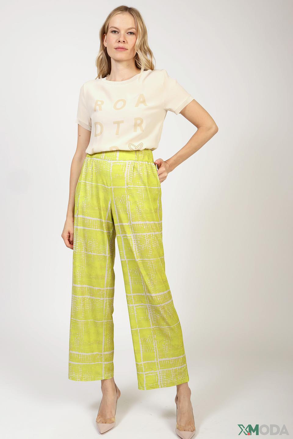 Брюки Betty Barclay в клетку лайм