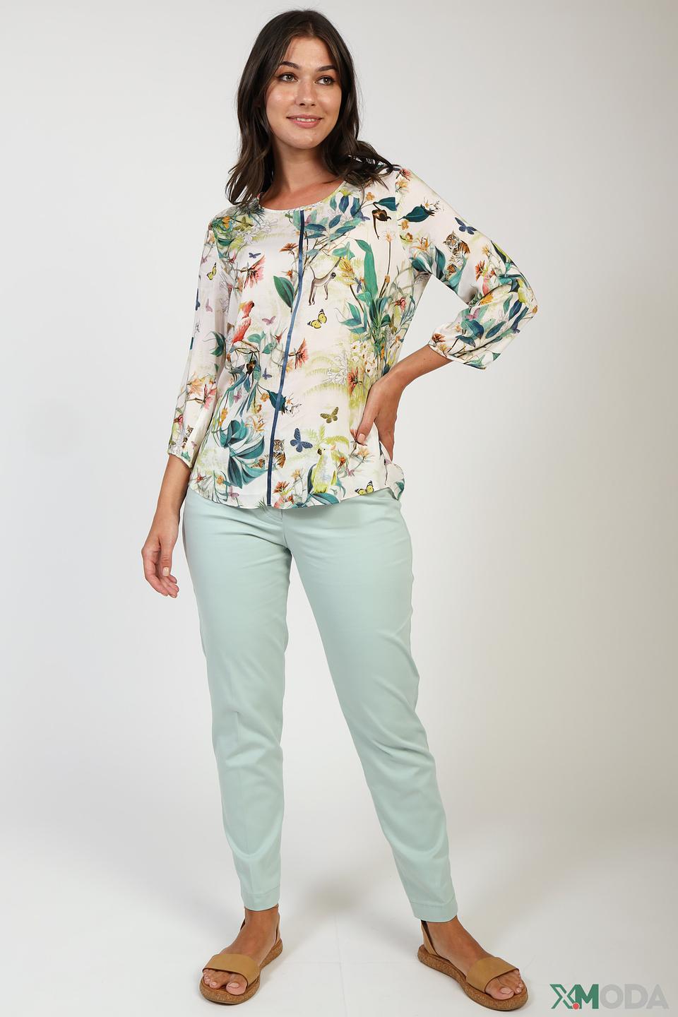 Блуза Gerry Weber с принтом птицы и цветов