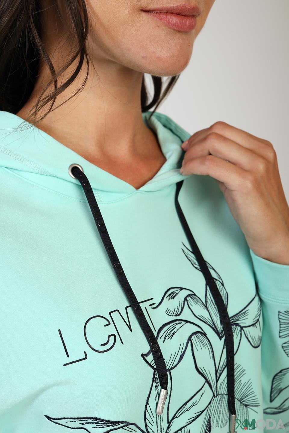 Пуловер Lecomte с принтом мятный