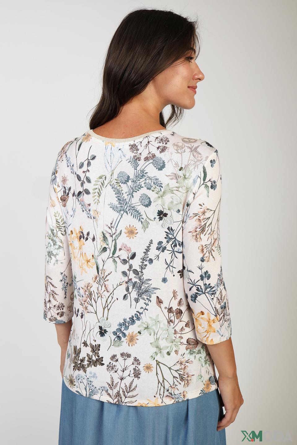 Пуловер Lecomte с цветочным принтом