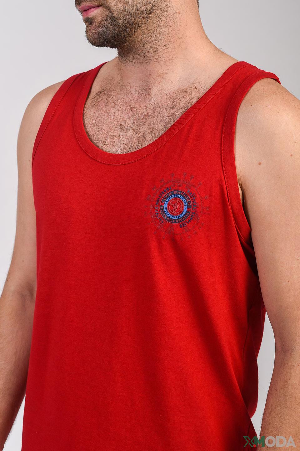 Майка Sea Barrier красная с логотипом